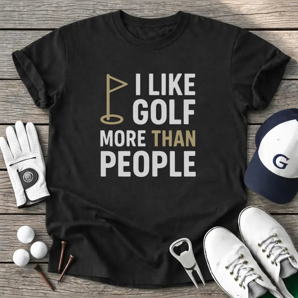 Black / S Like Golf More Than T-Shirt