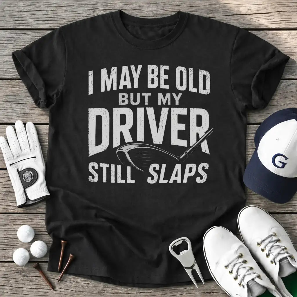 Black / S May Old But Driver T-Shirt