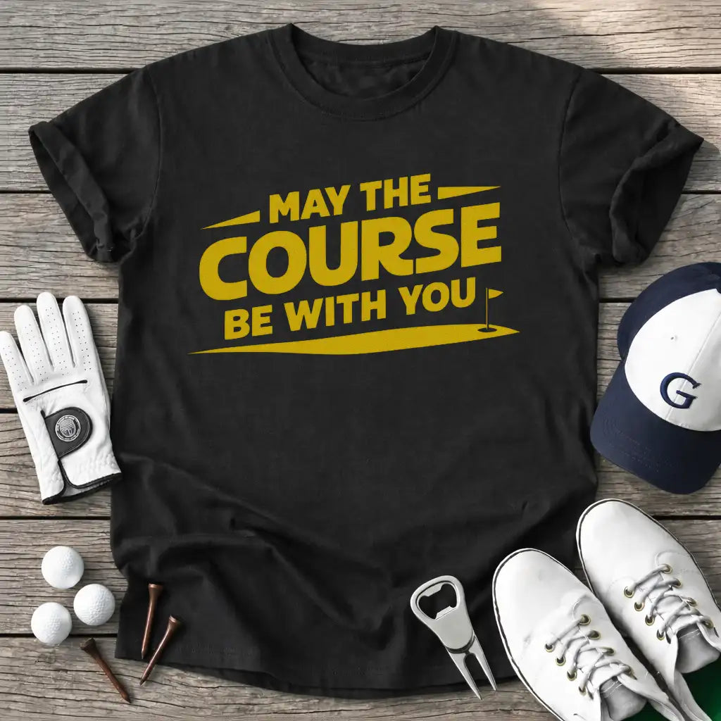 Black / S May The Course With T-Shirt