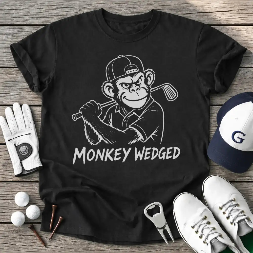 Black / S Monkey Wedged T-Shirt