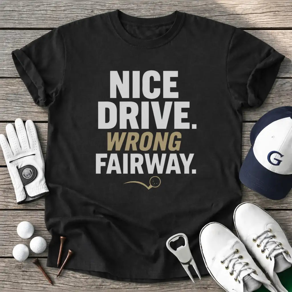 Black / S Nice Drive Wrong T-Shirt