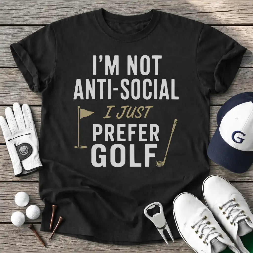 Not Antisocial Just T-Shirt in Black