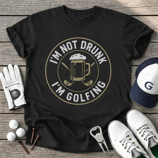 Black / S Not Drunk Golfing T-Shirt