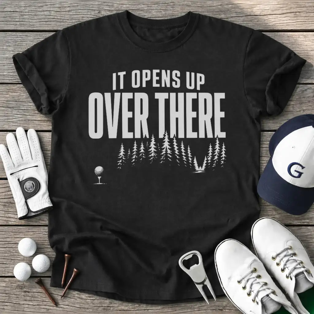 Opens Over There T-Shirt in Black
