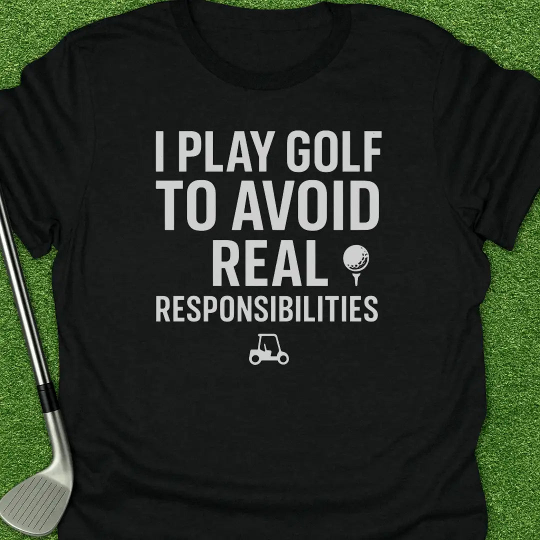 Black / S Play Golf Avoid T-Shirt