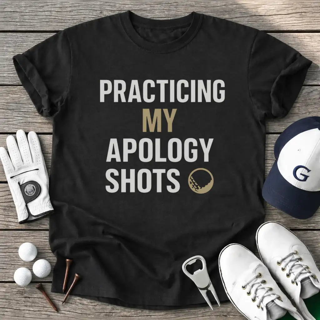 Black / S Practicing Apology T-Shirt