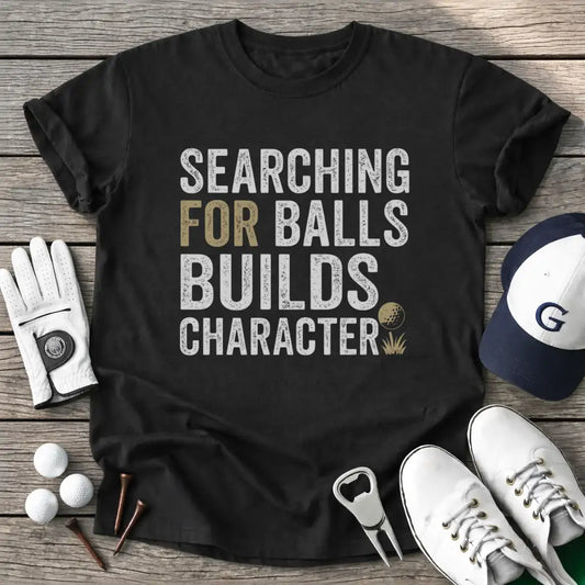 Black / S Searching For Balls T-Shirt