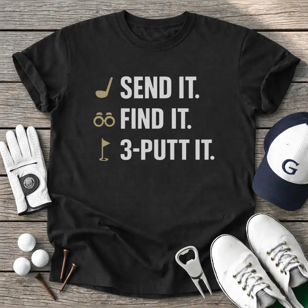 Send Find Putt T-Shirt in Black