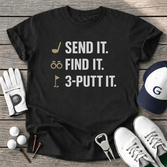 Send Find Putt T-Shirt in Black