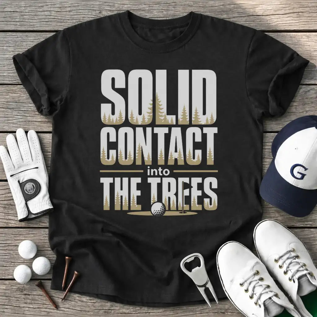 Black / S Solid Contact Into T-Shirt