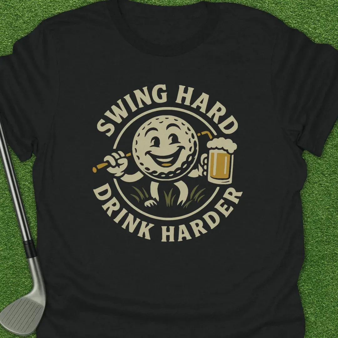 Black / S Swing Hard Drink T-Shirt