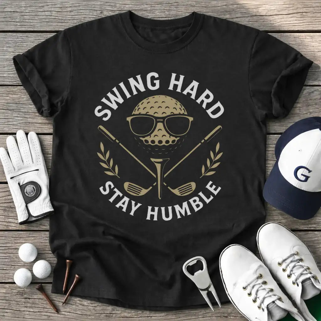 Black / S Swing Hard Stay T-Shirt