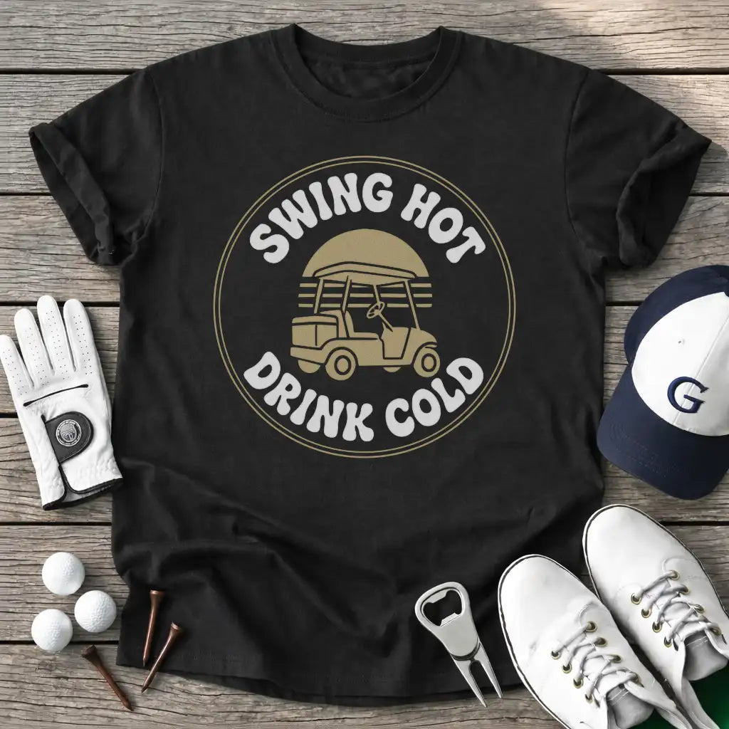 Black / S Swing Hot Drink Cold T-Shirt