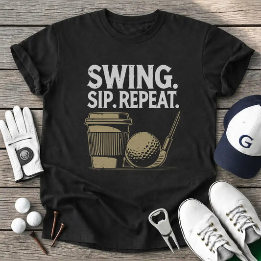 Black / S Swing Sip Repeat T-Shirt