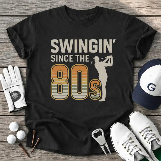 Swingin Since The T-Shirt in Black