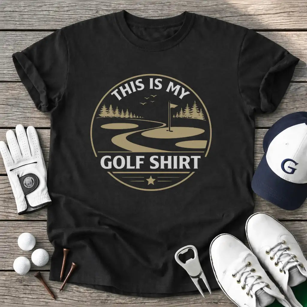 Black / S This Golf Shirt T-Shirt