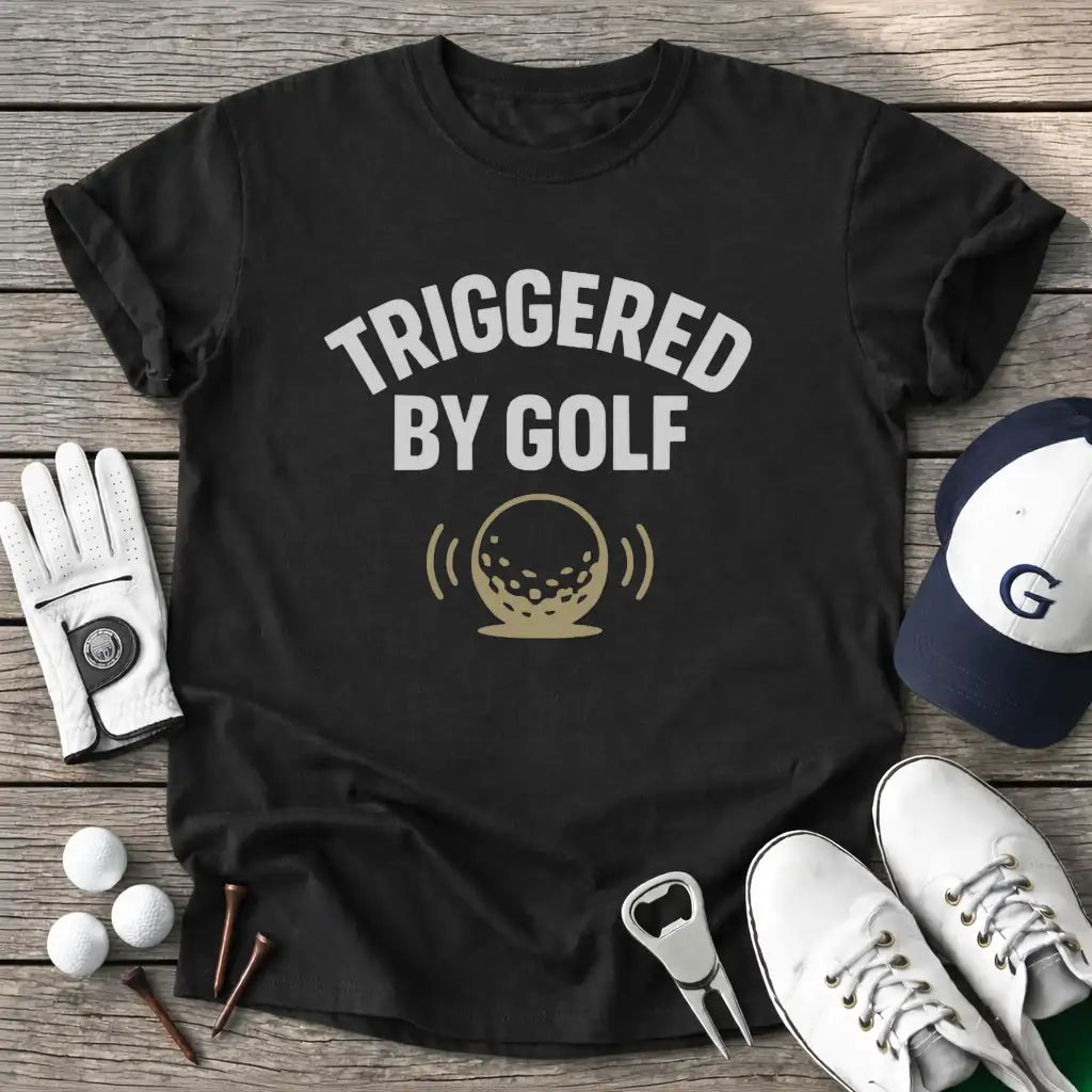 Triggered Golf T-Shirt in Black
