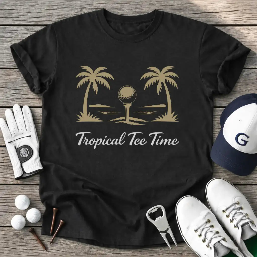Black / S Tropical Tee Time T-Shirt