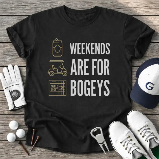 Weekends Are For T-Shirt in Black