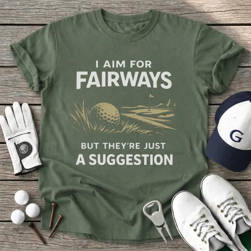 Military Green / S Aim For Fairways T-Shirt