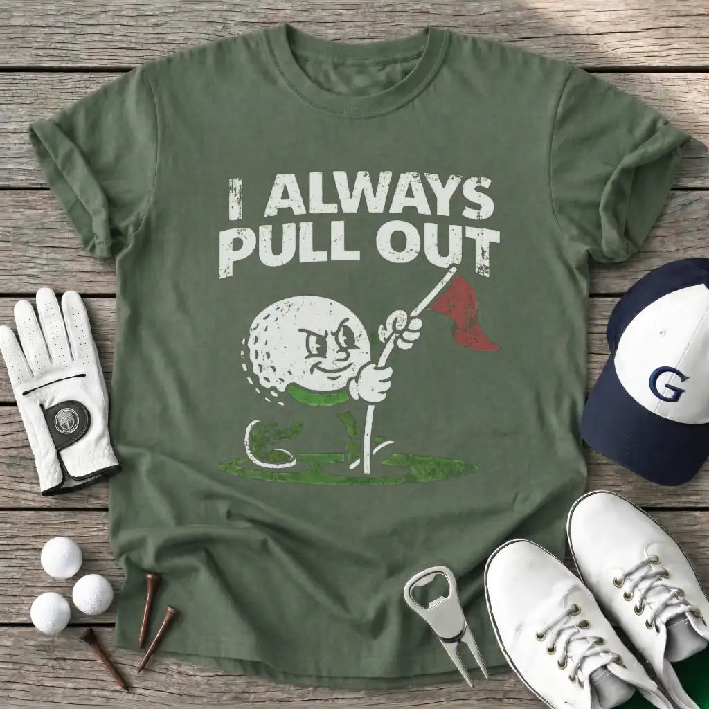 Always Pull Out T-Shirt in Military Green