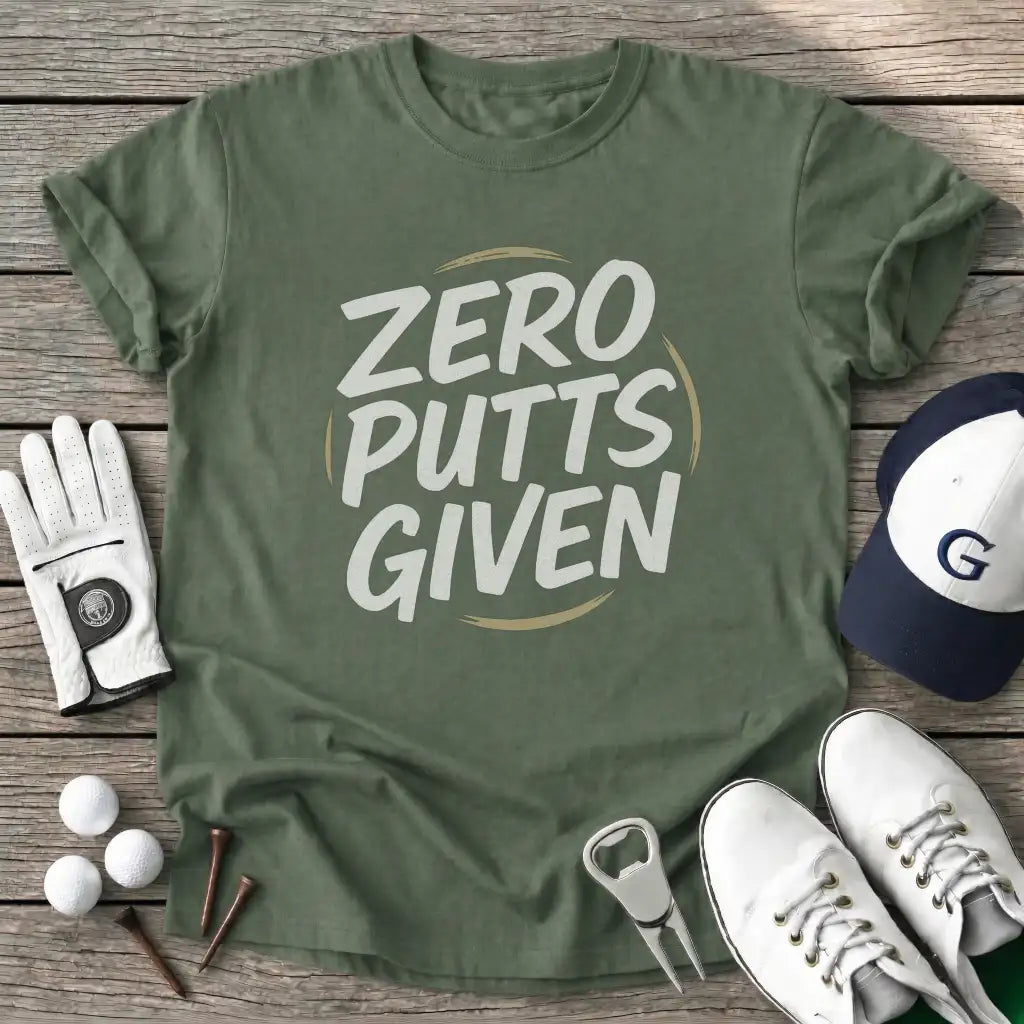Military Green / S Badge Zero Putts T-Shirt
