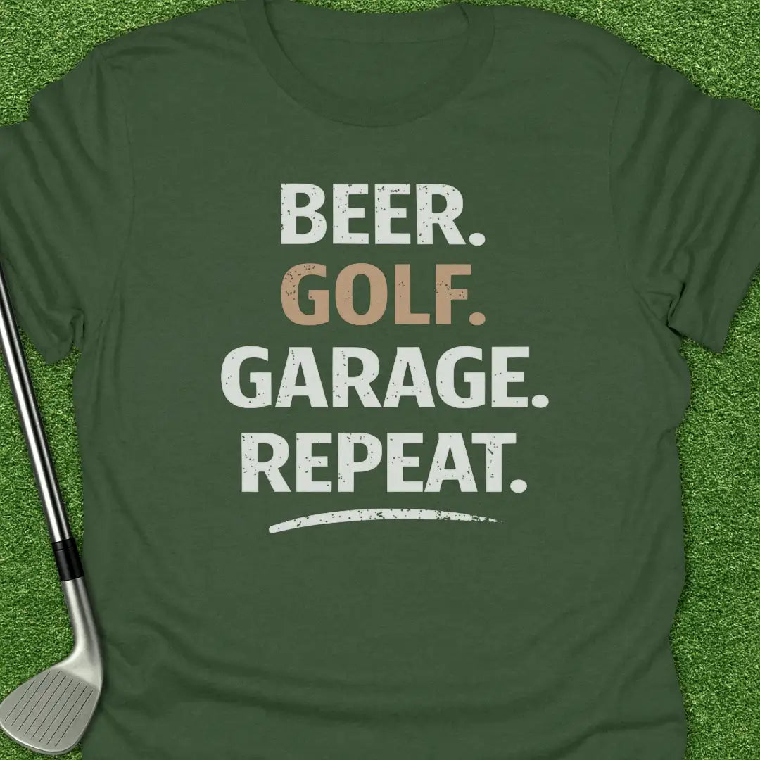 Military Green / S Beer Golf Garage T-Shirt