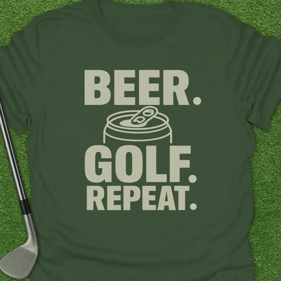Military Green / S Beer Golf Repeat T-Shirt