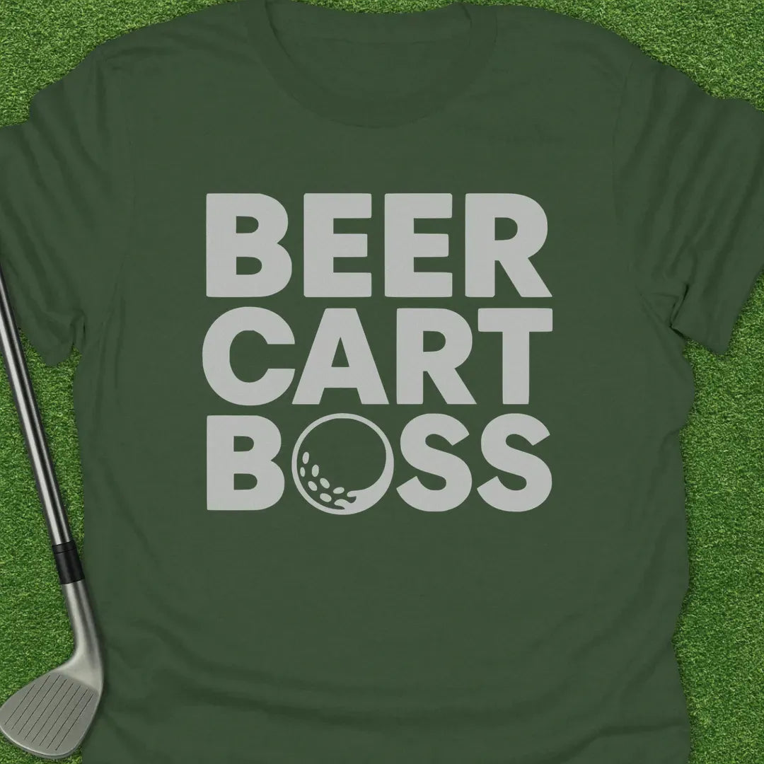 Military Green / S Beer Push Cart Boss T-Shirt