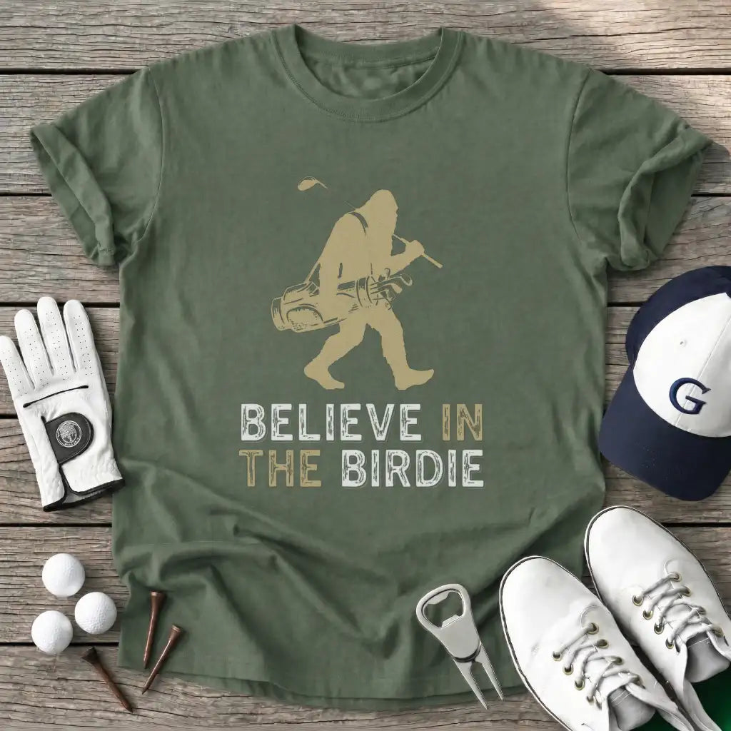 Military Green / S Believe The Birdie T-Shirt