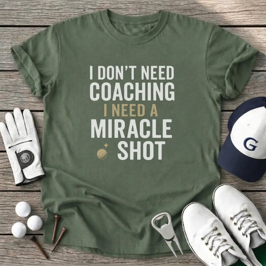 Military Green / S Dont Need Coaching T-Shirt