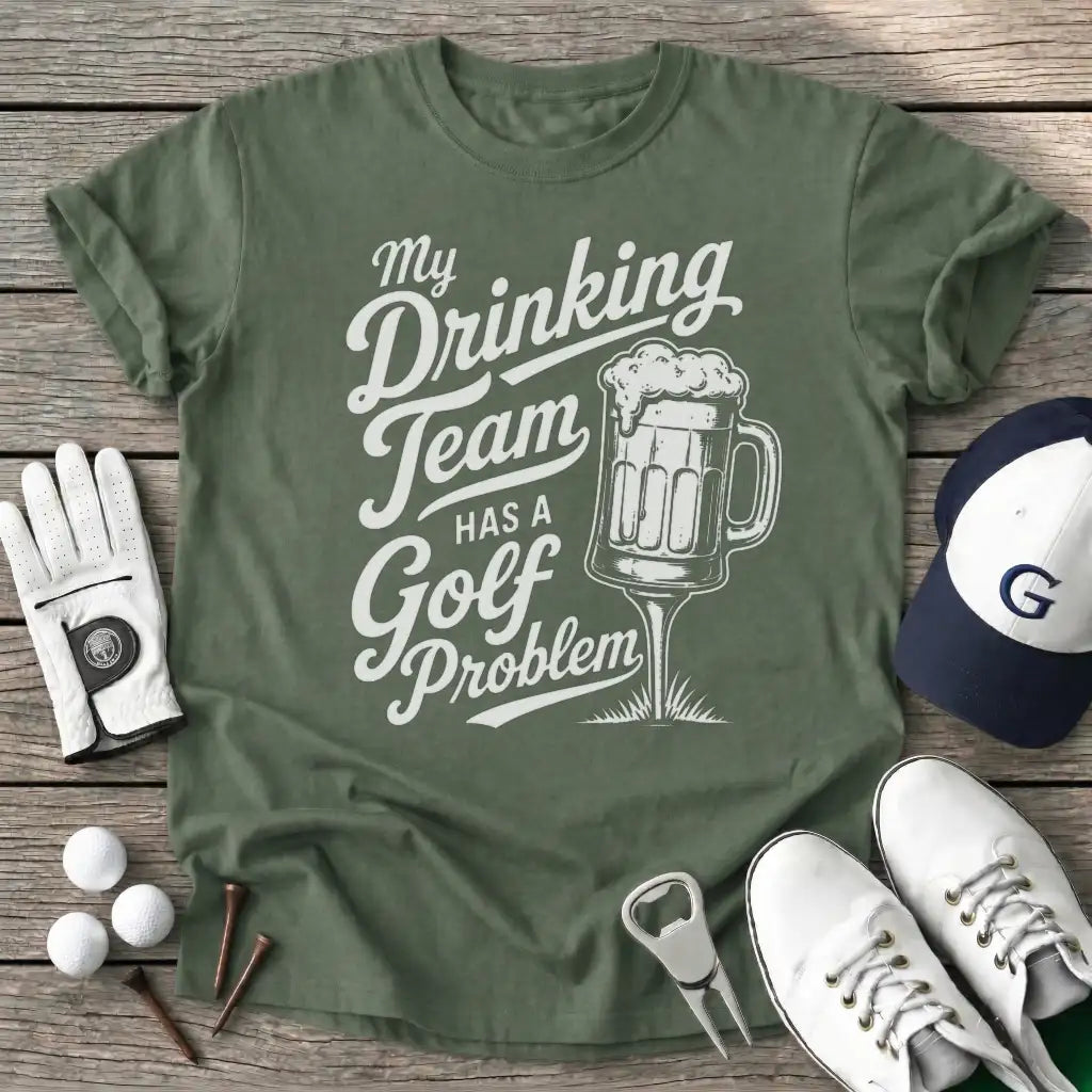 Military Green / S Drinking Team Has T-Shirt
