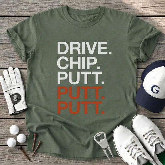 Drive Chip Putt T-Shirt in Military Green