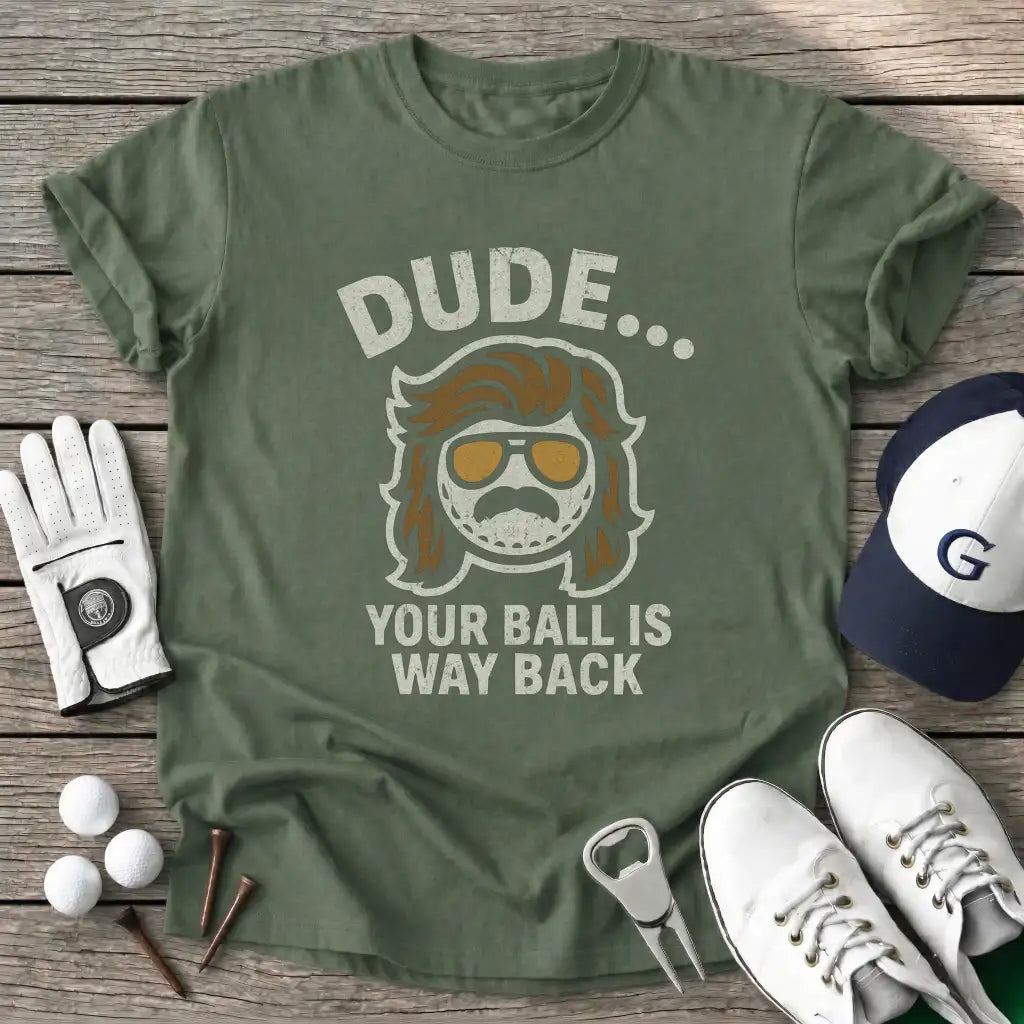 Military Green / S Dude Your Ball Way T-Shirt