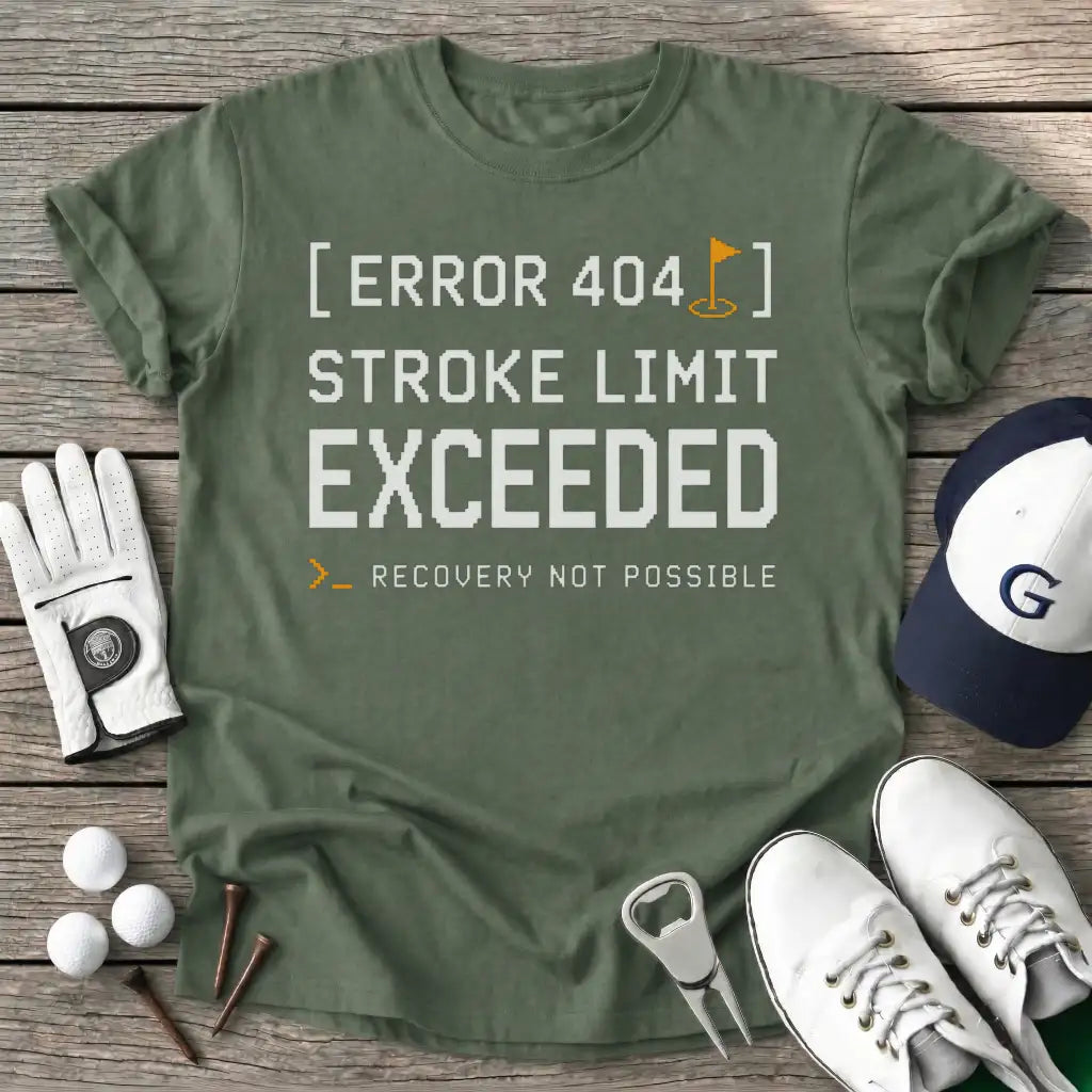 Error Stroke Limit T-Shirt in Military Green