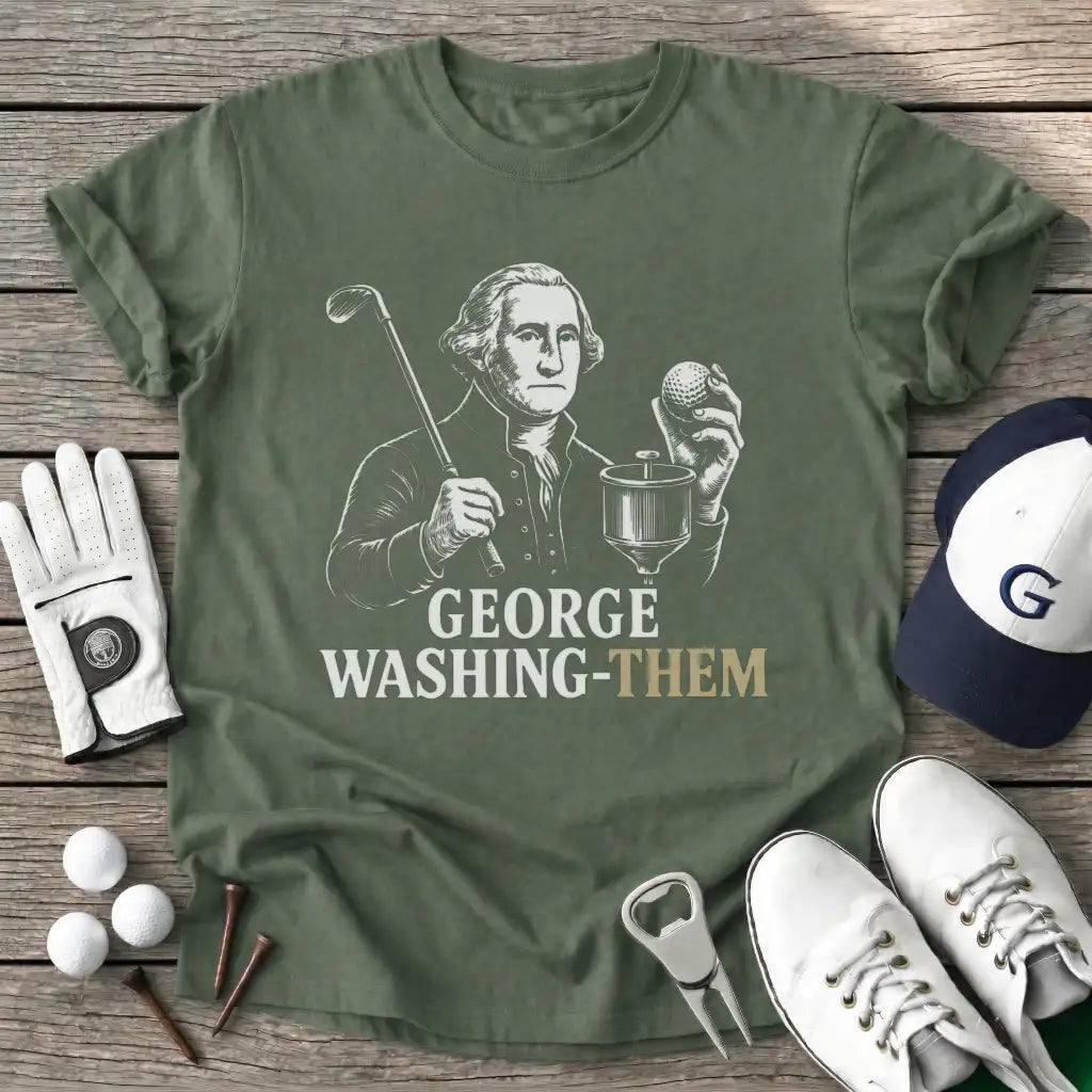 George Washingthem T-Shirt in Military Green