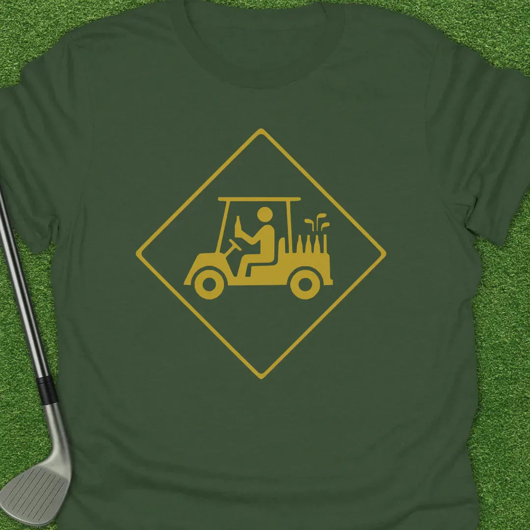 Military Green / S Golf Cart Crossing T-Shirt
