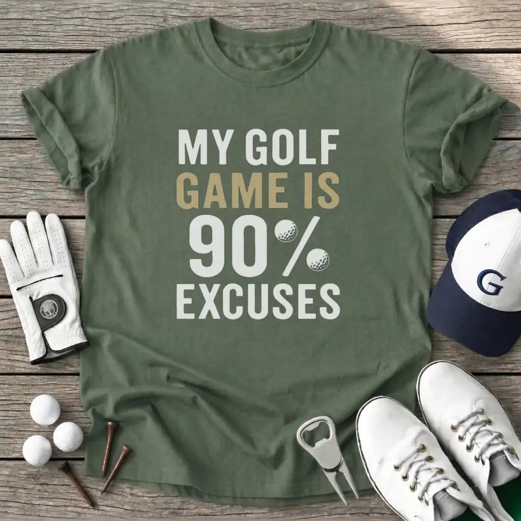 Military Green / S Golf Game Excuses T-Shirt