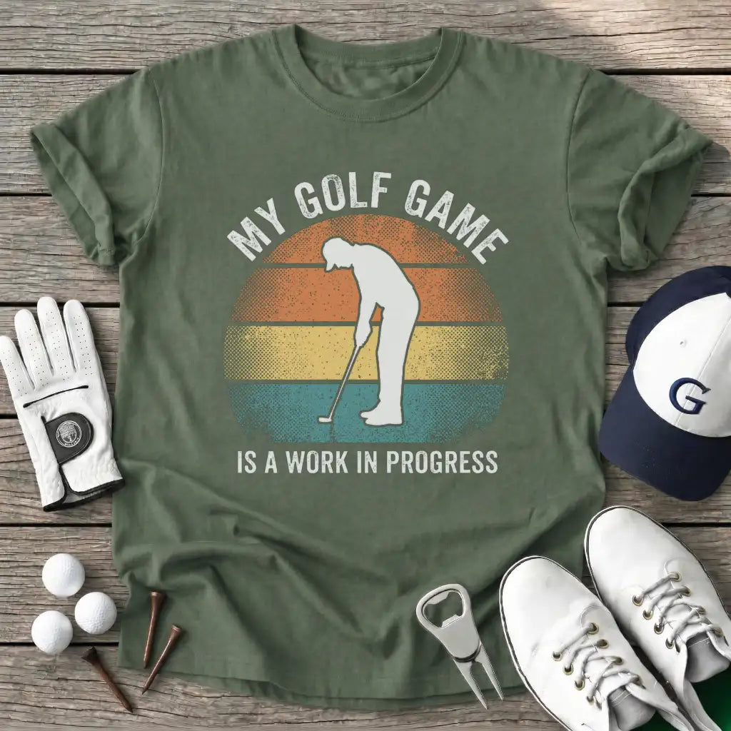 Military Green / S Golf Game Work T-Shirt