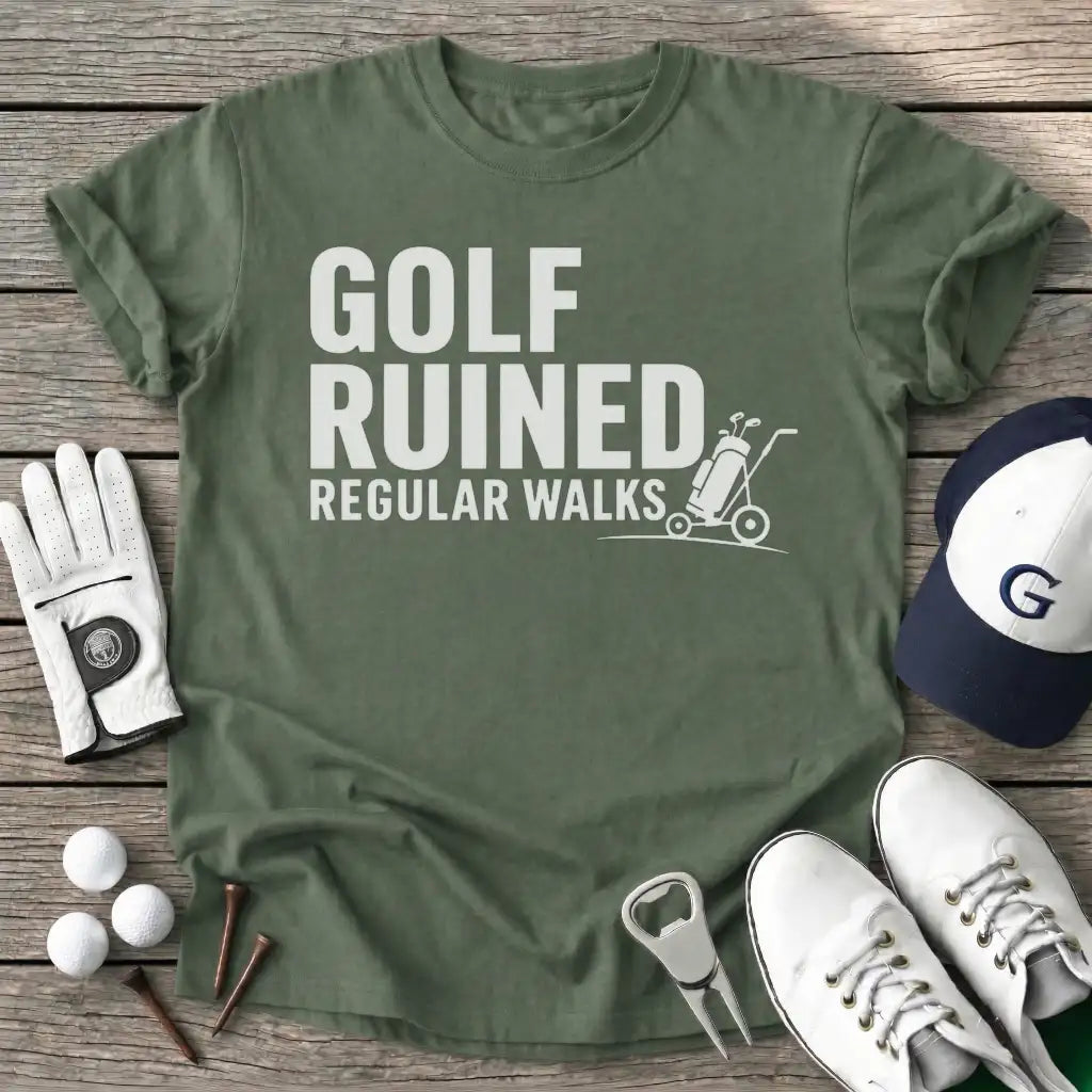 Golf Ruined Regular T-Shirt in Military Green