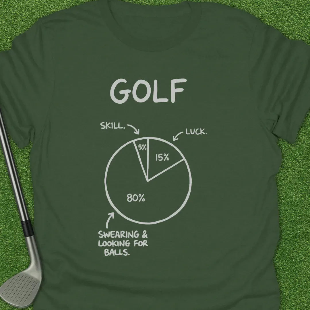 Military Green / S Golf Skill Luck T-Shirt