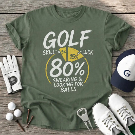Military Green / S Golf Skill Luck T-Shirt