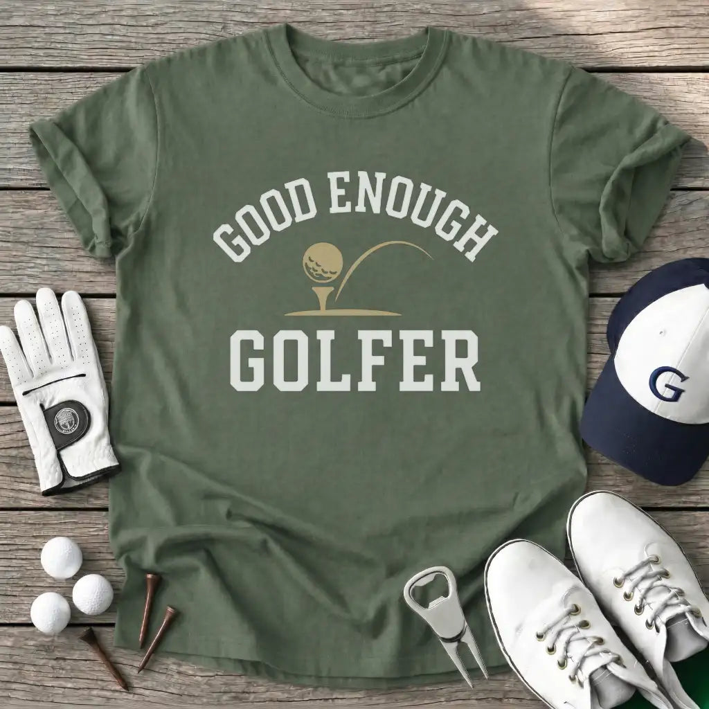 Military Green / S Good Enough Golfer T-Shirt