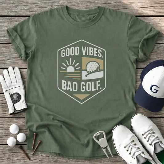 Military Green / S Good Vibes Bad Golf T-Shirt