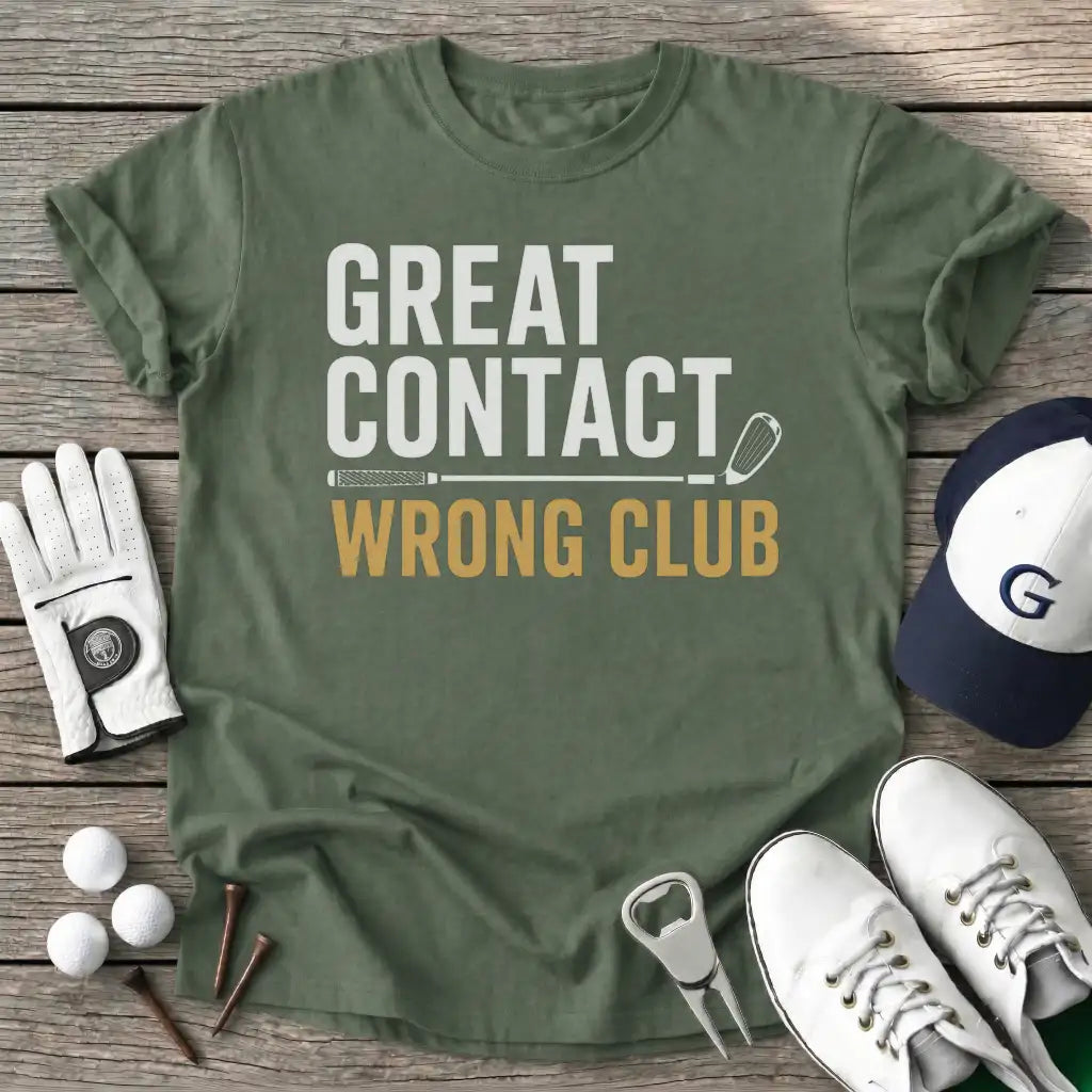 Great Contact Wrong T-Shirt in Military Green