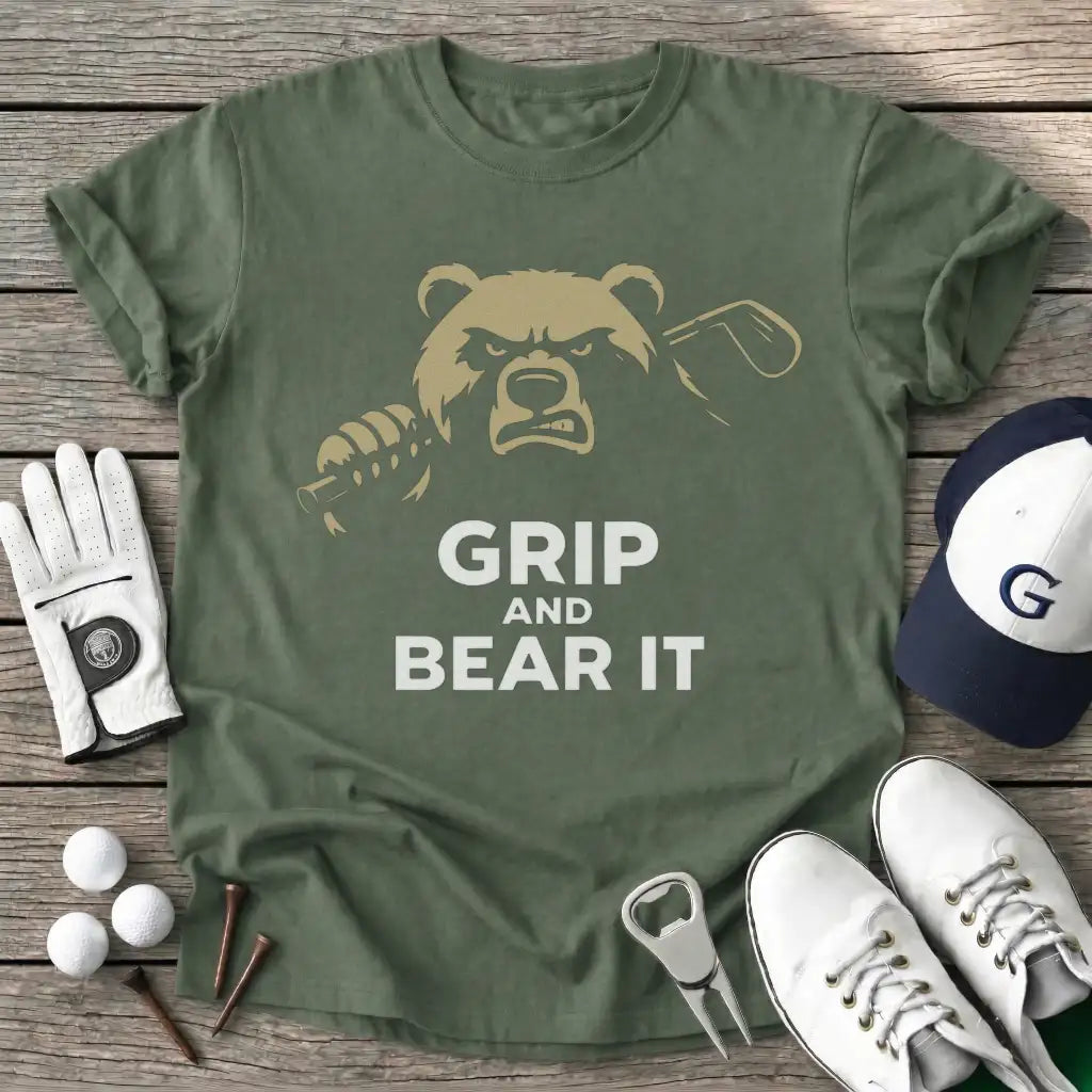 Military Green / S Grip And Bear T-Shirt