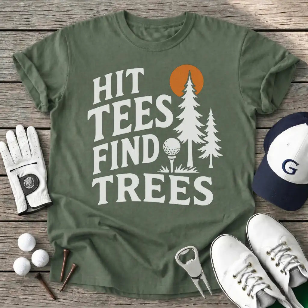 Military Green / S Hit Tees Find Trees T-Shirt