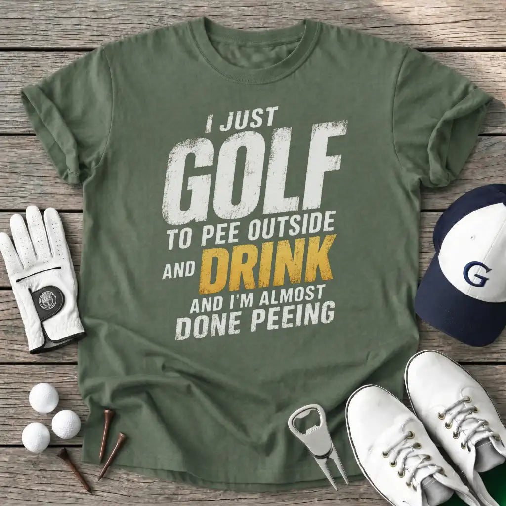 Military Green / S Just Golf Pee T-Shirt
