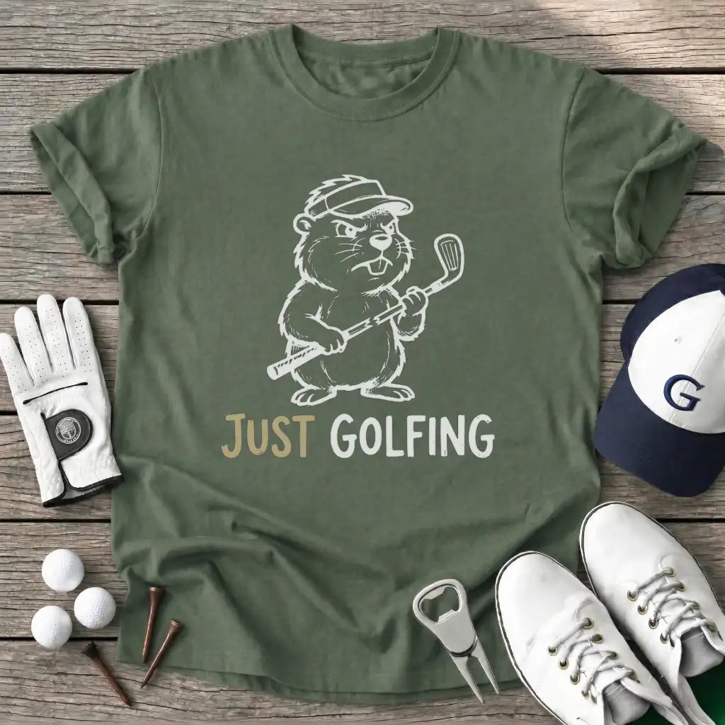 Military Green / S Just Golfing T-Shirt