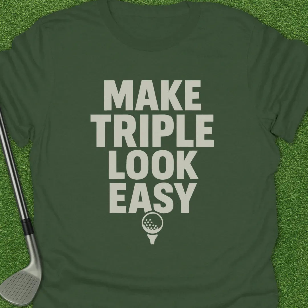 Military Green / S Make Triple Look T-Shirt